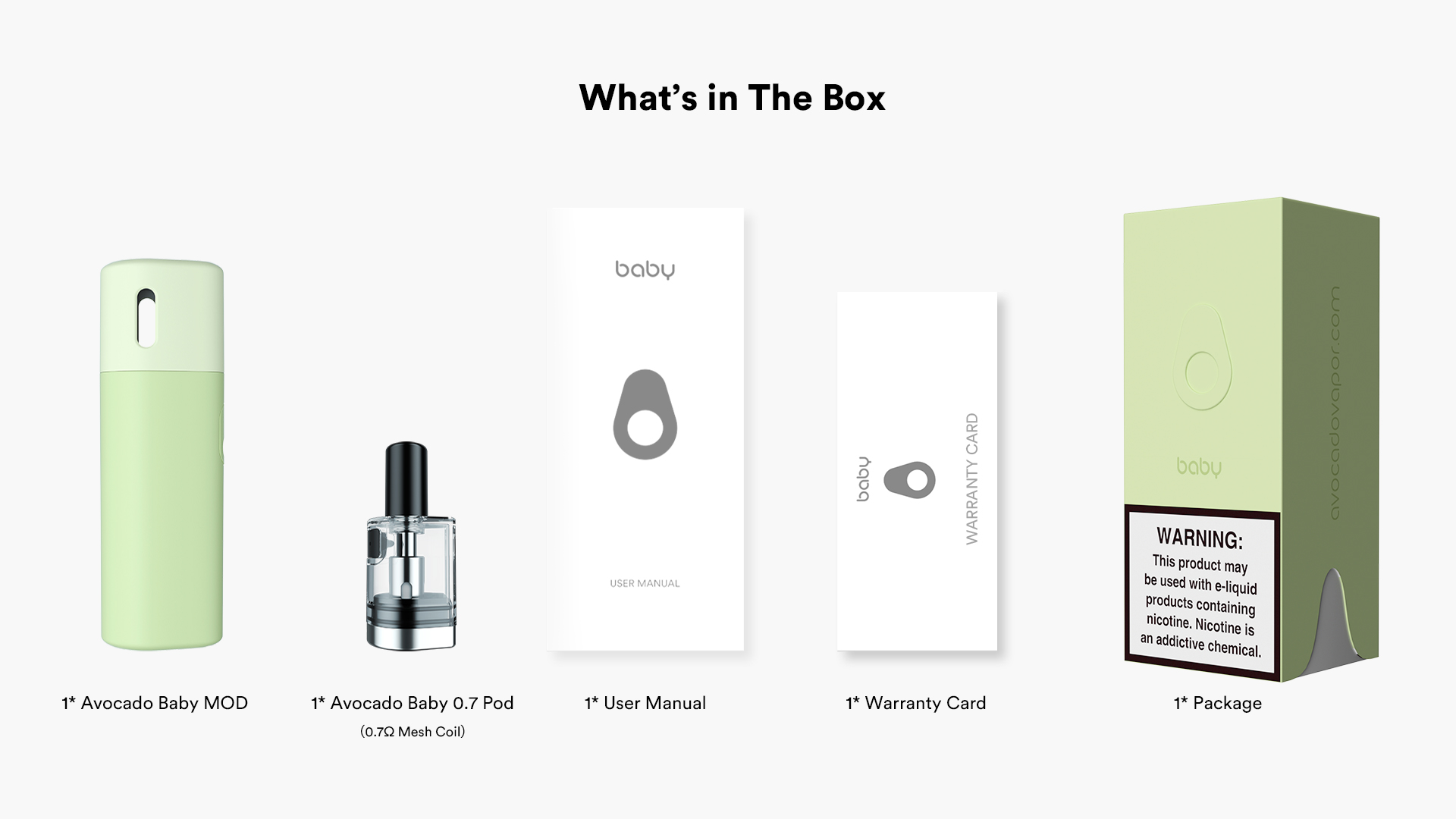 VAPTIO Avocado Baby 酪梨寶寶主機套裝：圖片 5